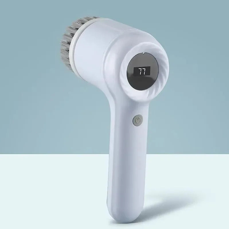 5-In-1 Electric Spin Scrubber Cleaning Brush for Bathroom Tile Bathtub Sink with 5 Replaceable Brush Heads