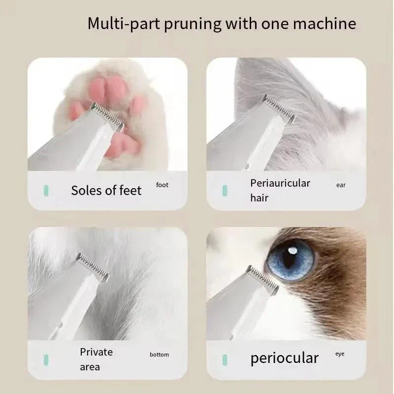 Cordless Pet Paw Trimmer with Hair Suction