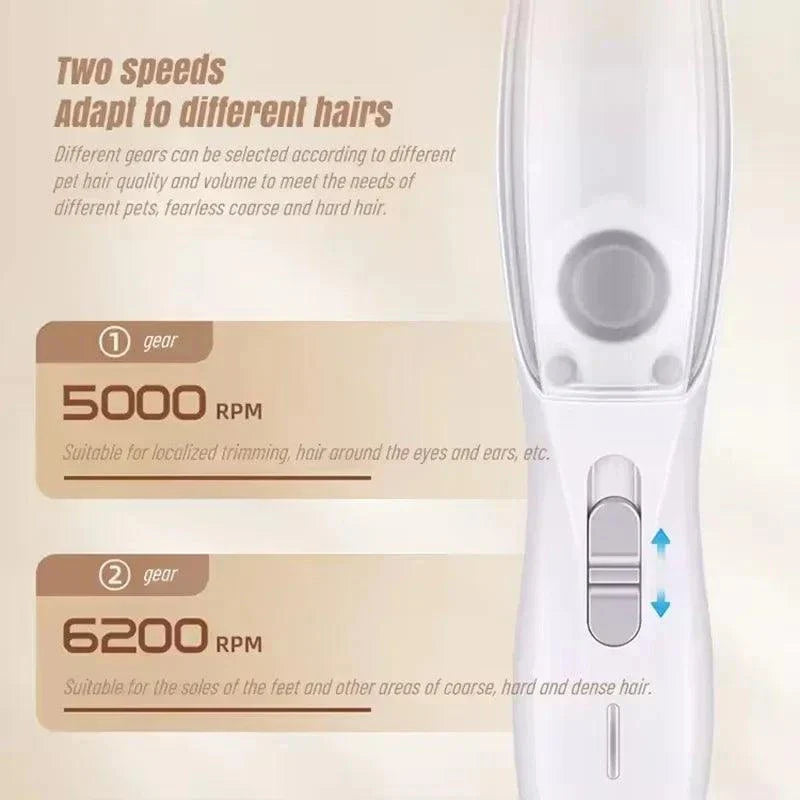 Cordless Pet Paw Trimmer with Hair Suction