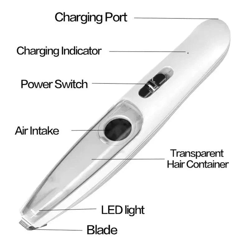 Pet Grooming Vacuum Trimmer