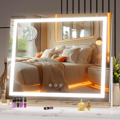 Hasipu Bright Adjustable LED Vanity Mirror 14"x12"