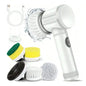 5-In-1 Electric Spin Scrubber Cleaning Brush for Bathroom Tile Bathtub Sink with 5 Replaceable Brush Heads